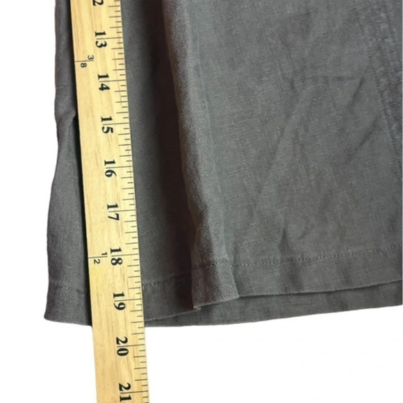 Forever 21 Linen Wide Left Coloutte Contemporary High Waist Chocolate Brown - Picture 11 of 13